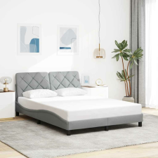 vidaXL világosszürke szövet ágykeret matrac nélkül 120x200 cm ágy és ágykellék