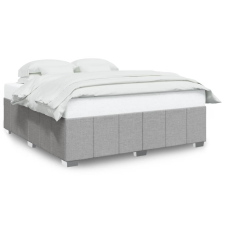 vidaXL világosszürke szövet ágykeret matrac nélkül 200 x 200 cm (3284860) ágy és ágykellék