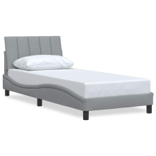 vidaXL világosszürke szövet ágykeret matrac nélkül 80x200 cm (3310349) ágy és ágykellék