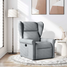 vidaXL világosszürke szövet dönthető fotel bútor