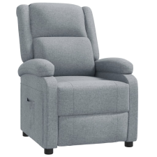 vidaXL világosszürke szövet dönthető fotel (348435) bútor