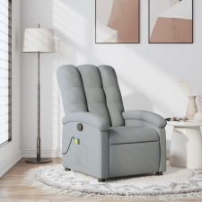 vidaXL világosszürke szövet dönthető masszázsfotel masszázsfotel