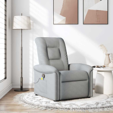 vidaXL világosszürke szövet dönthető masszázsfotel masszázsfotel