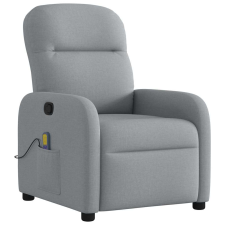 vidaXL világosszürke szövet dönthető masszázsfotel (4015532) masszázsfotel