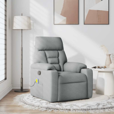 vidaXL világosszürke szövet dönthető masszázsfotel (4015552) masszázsfotel