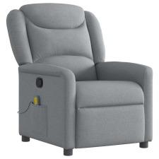 vidaXL világosszürke szövet dönthető masszázsfotel (4015606) masszázsfotel