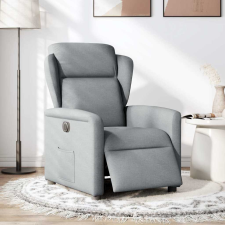 vidaXL világosszürke szövet elektromos dönthető fotel (3303114) bútor