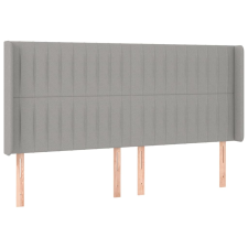 vidaXL világosszürke szövet fejtámla szárnyakkal 163x16x118/128 cm (3119824) ágy és ágykellék