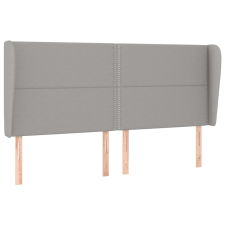 vidaXL világosszürke szövet fejtámla szárnyakkal 203x23x118/128 cm (3117838) ágy és ágykellék