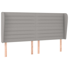 vidaXL világosszürke szövet fejtámla szárnyakkal 203x23x118/128 cm (3118118) ágy és ágykellék