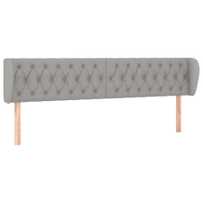 vidaXL világosszürke szövet fejtámla szárnyakkal 203x23x78/88 cm (3117502) ágy és ágykellék
