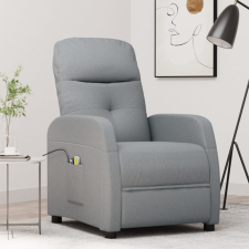 vidaXL világosszürke szövet felállást segítő masszázsfotel masszázsfotel