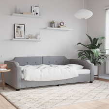 vidaXL világosszürke szövet kanapéágy 90 x 190 cm ágy és ágykellék