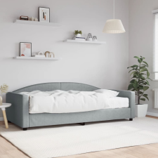 vidaXL világosszürke szövet kanapéágy matraccal 100 x 200 cm ágy és ágykellék