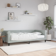 vidaXL világosszürke szövet kanapéágy matraccal 100 x 200 cm ágy és ágykellék
