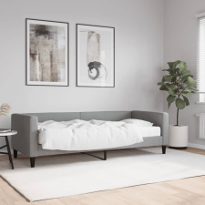 vidaXL világosszürke szövet kanapéágy matraccal 80 x 200 cm bútor