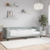 vidaXL Világosszürke szövet kanapéágy matraccal 80 x 200 cm