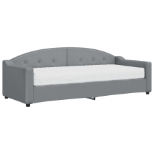 vidaXL világosszürke szövet kanapéágy matraccal 80 x 200 cm (3197507) ágy és ágykellék