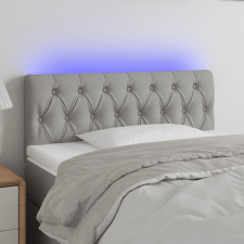 vidaXL világosszürke szövet LED-es fejtámla 100 x 7 x 78/88 cm ágy és ágykellék