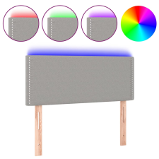vidaXL világosszürke szövet LED-es fejtámla 100x5x78/88 cm (3121462) ágy és ágykellék