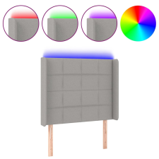 vidaXL világosszürke szövet LED-es fejtámla 103x16x118/128 cm (3124038) ágy és ágykellék