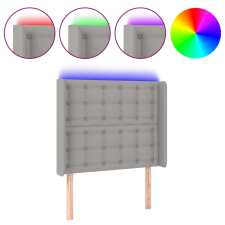 vidaXL világosszürke szövet LED-es fejtámla 103x16x118/128 cm (3124472) ágy és ágykellék