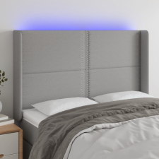 vidaXL világosszürke szövet LED-es fejtámla 147x16x118/128 cm ágy és ágykellék