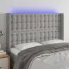vidaXL világosszürke szövet LED-es fejtámla 147x16x118/128 cm