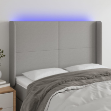 vidaXL világosszürke szövet LED-es fejtámla 147x16x118/128 cm ágy és ágykellék