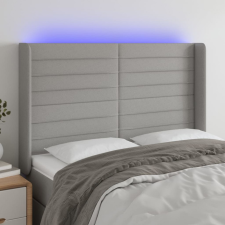 vidaXL világosszürke szövet LED-es fejtámla 147x16x118/128 cm ágy és ágykellék