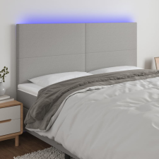 vidaXL világosszürke szövet LED-es fejtámla 160x5x118/128 cm ágy és ágykellék