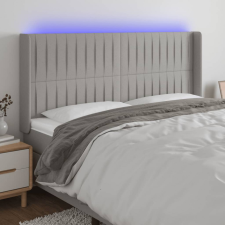 vidaXL világosszürke szövet LED-es fejtámla 163x16x118/128 cm ágy és ágykellék