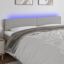 vidaXL világosszürke szövet LED-es fejtámla 180x5x78/88 cm ágy és ágykellék
