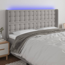 vidaXL világosszürke szövet LED-es fejtámla 183x16x118/128 cm ágy és ágykellék