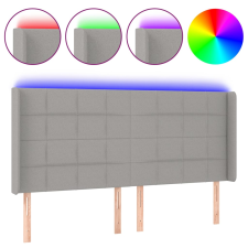 vidaXL világosszürke szövet LED-es fejtámla 183x16x118/128 cm (3124062) ágy és ágykellék