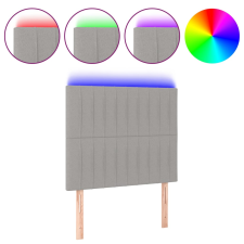 vidaXL világosszürke szövet LED-es fejtámla 80x5x118/128 cm (3122636) ágy és ágykellék
