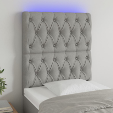 vidaXL világosszürke szövet LED-es fejtámla 80x7x118/128 cm ágy és ágykellék