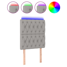 vidaXL világosszürke szövet LED-es fejtámla 80x7x118/128 cm (3122734) ágy és ágykellék