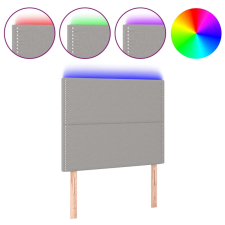 vidaXL világosszürke szövet LED-es fejtámla 90x5x118/128 cm (3122266) ágy és ágykellék