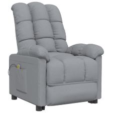 vidaXL világosszürke szövet masszázsfotel (289806) masszázsfotel