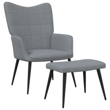vidaXL világosszürke szövet pihenőfotel lábtartóval 62 x 68,5 x 96 cm bútor