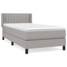 vidaXL világosszürke szövet rugós ágy matraccal 100 x 200 cm (3129849) ágy és ágykellék