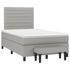 vidaXL világosszürke szövet rugós ágy matraccal 120 x 190 cm ágy és ágykellék