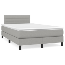 vidaXL világosszürke szövet rugós ágy matraccal 120 x 190 cm ágy és ágykellék