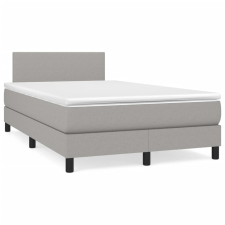vidaXL világosszürke szövet rugós ágy matraccal 120 x 190 cm ágy és ágykellék