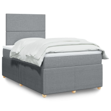 vidaXL világosszürke szövet rugós ágy matraccal 120 x 190 cm ágy és ágykellék