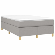 vidaXL világosszürke szövet rugós ágy matraccal 120 x 190 cm (3269690) ágy és ágykellék