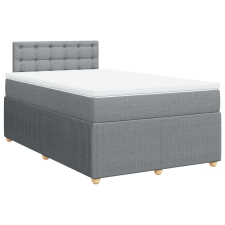 vidaXL világosszürke szövet rugós ágy matraccal 120 x 190 cm (3287409) ágy és ágykellék