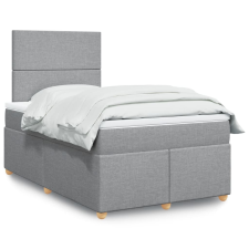 vidaXL világosszürke szövet rugós ágy matraccal 120 x 200 cm ágy és ágykellék