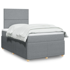 vidaXL világosszürke szövet rugós ágy matraccal 120 x 200 cm ágy és ágykellék